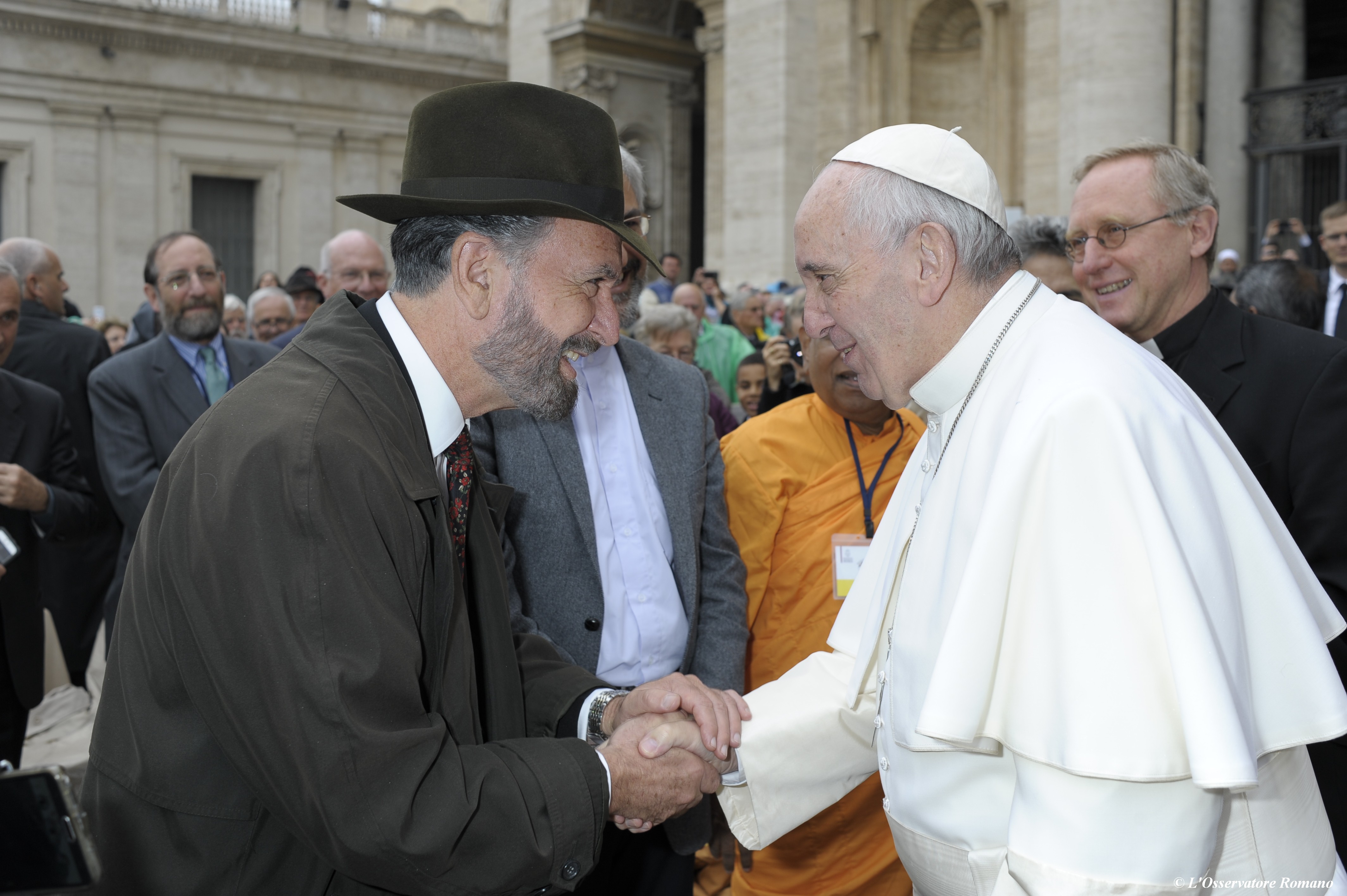 Chief Rabbi Rosen with His Holiness Pope Francis. Photo: Vatican Archives (Reproduced with permission)