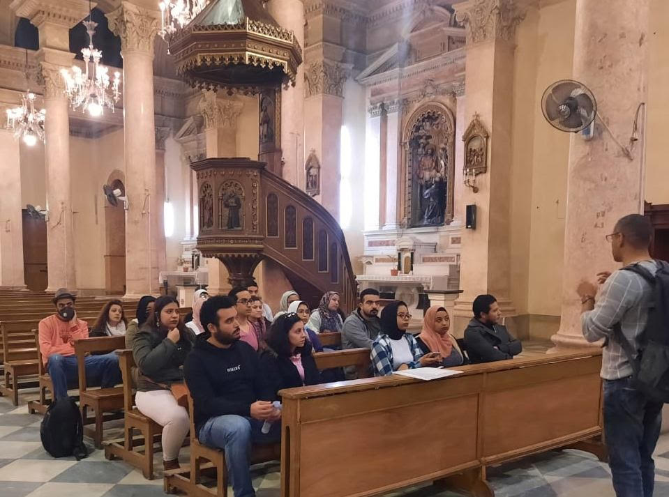 Besichtigung der Herz-Jesu-Kirche im Rahmen einer „Orte des Friedens in Alexandria“-Tour