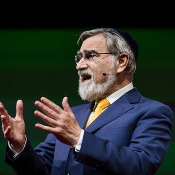 Rabbi Lord Jonathan Sacks speaks at TED2017, Vancouver, BC, Canada. Photo: Bret Hartman/TED