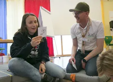 Jon Rasmussen participating in a WOSM workshop in Austria 