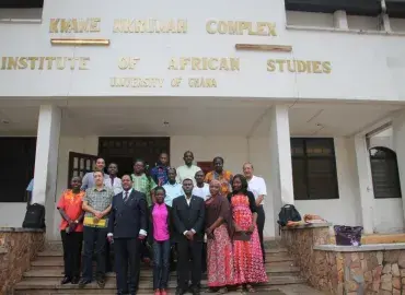 Ambassador Mussie Hailu at the IARJ conference with participants, 27 July 2016, Accra, Ghana. Photo: Mussie Hailu