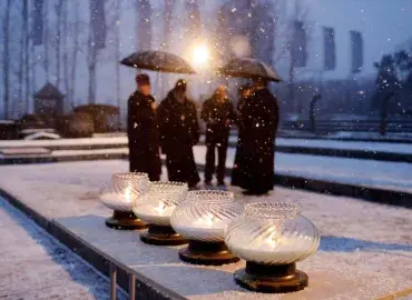 Members of the Muslim-Jewish Leadership Council (MJLC) attend International Holocaust Remembrance Day in Auschwitz (Photo: Weronika Kuzma)