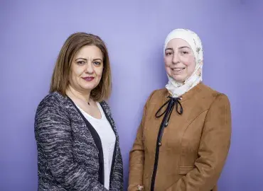 KAICIID Fellows Wafa’ AlMakhamreh and Dr. Rania Alayoubi 