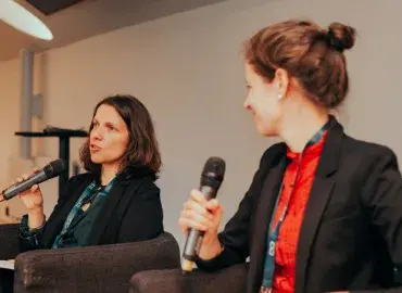 Portuguese High Commissioner for Migration, Sonia Pereira, speaks during a panel discussion at the pre-EPDF workshop in Nacka/Sweden.