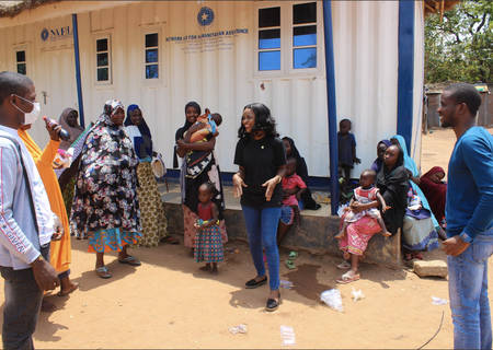 Stella Francis is raising awareness to sensitise women and children in her community on preventing the spread of the virus.