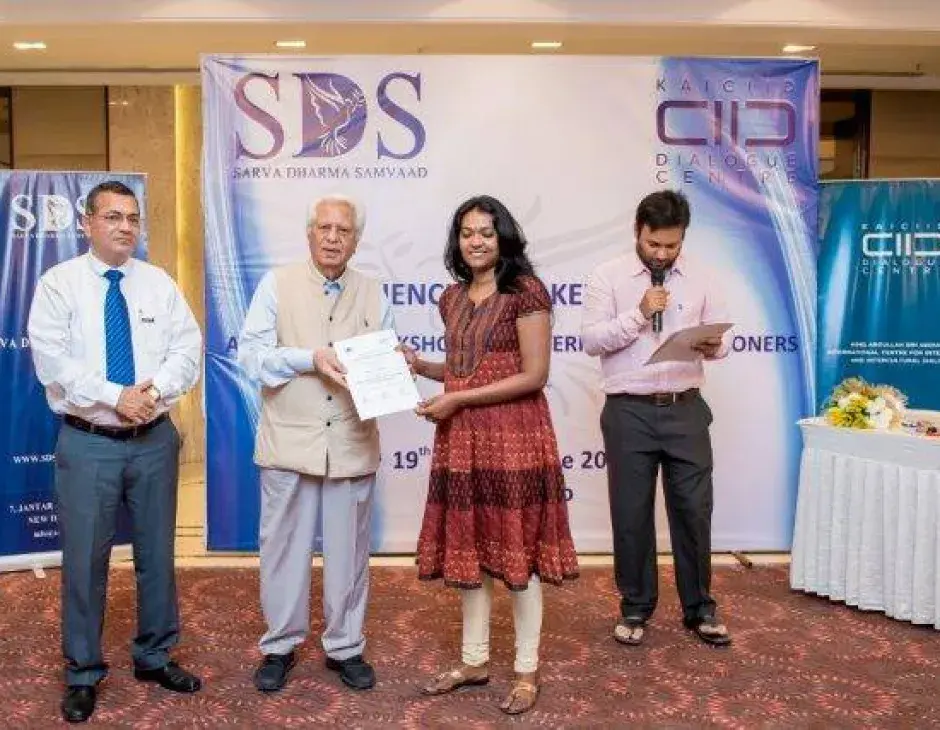 Participants receive their certificates at the conclusion of the training in New Delhi, India. Photo:Facebook