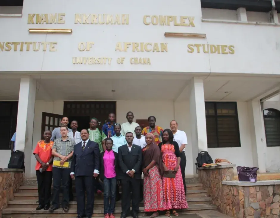 Ambassador Mussie Hailu at the IARJ conference with participants, 27 July 2016, Accra, Ghana. Photo: Mussie Hailu