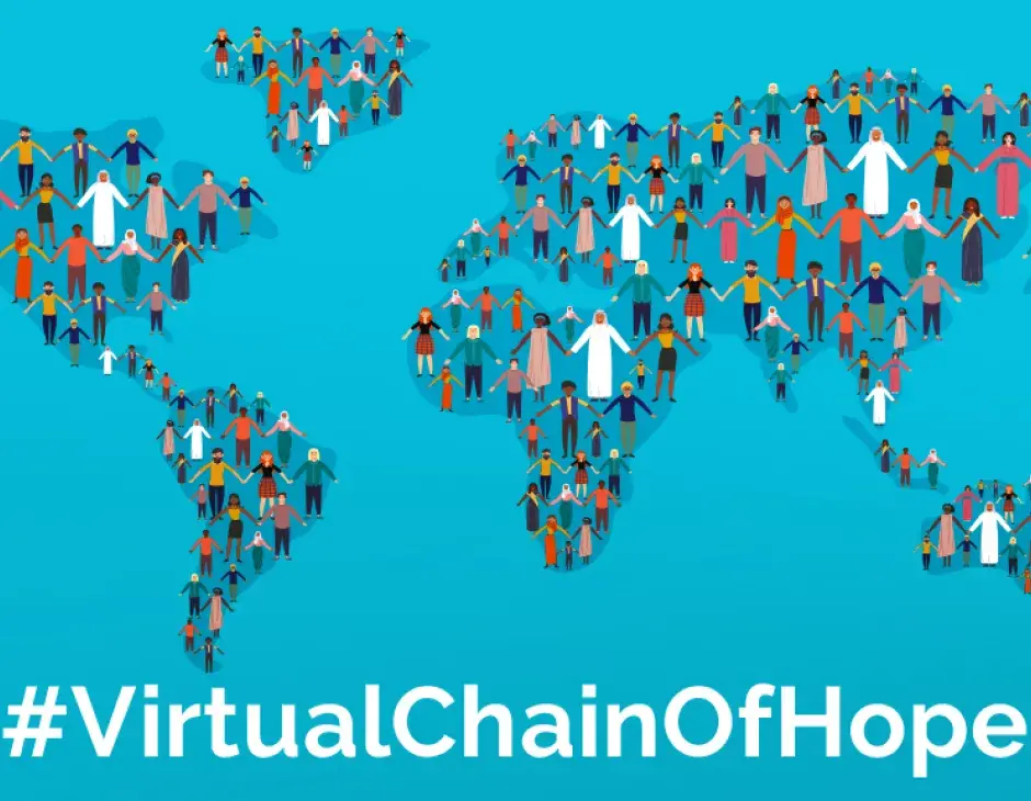 مركز الحوار العالمي يطلق وسم سلسلة الأمل الافتراضية  VIRTUALCHAINOFHOPE#