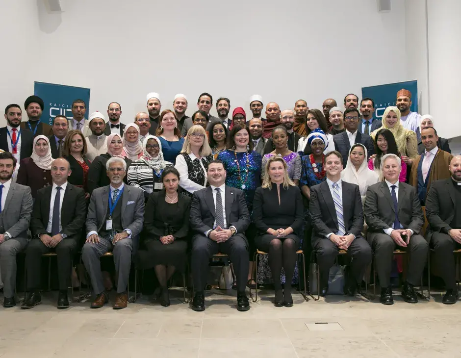 Fellows Group Photo International and Arab cohorts at KAICIID, Vienna, 2 November 2017. Photo: KAICIID