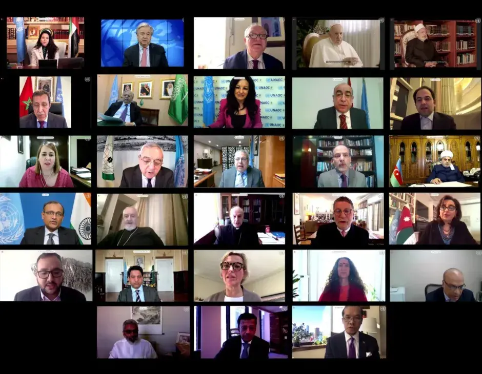 UN leaders, KAICIID Board members and religious leaders on Zoom commemorate the Day of Human Fraternity