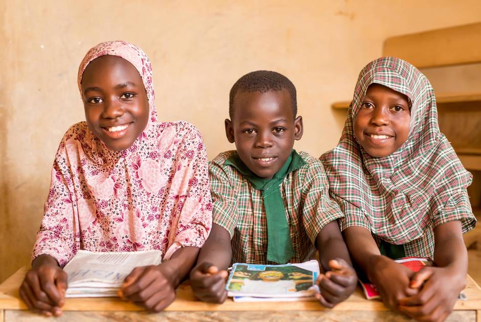 School children in Abuja, Nigeria at the Pigba internally displaced persons (IDPs) camp. Photo: Godwin Oisi