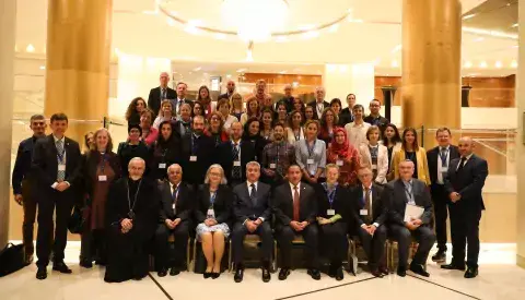 Participants who took part in the 1st European Policy Dialogue Forum in Athens, Greece in 2019
