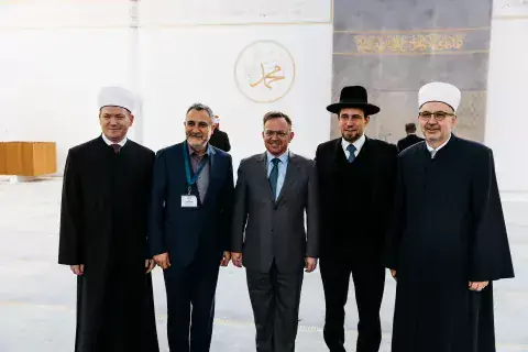 Members of the MJLC as they are visiting the Slovenian capital's first mosque (Photo: Jani Ugrin / KAICIID)