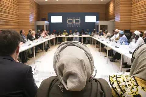 KAICIID convened a meeting of over 40 religious leaders, representatives from Muslim women and youth communities and civil society who agreed on common issues and wrote the action plan for the programme. Photo: KAICIID CAR Intra-Muslim Dialogue.jpg