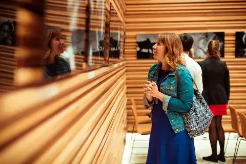 Our cultural events programme included Bridges, a month-long cultural series that included a variety of activities and exhibits offering visitors insight into the work and struggle of artists from the Middle East. Photo: David Pan Bridges Exhibition