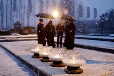 Members of the Muslim-Jewish Leadership Council (MJLC) attend International Holocaust Remembrance Day in Auschwitz (Photo: Weronika Kuzma)