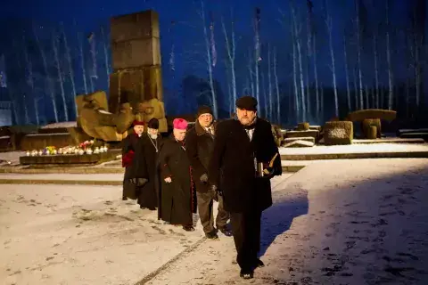 Chief Rabbi Michael Schudrich and fellow religious leaders attending this year´s cermony on the occasion of Holocaust Remembrance Day (Photo: Weronika Kuzma)