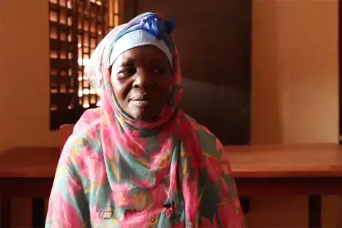 Awa Ngaina, is a Muslim resident of Bangui who fled her home in the 8th district due to violence. Photo: Kaleb Warnock/KAICIID