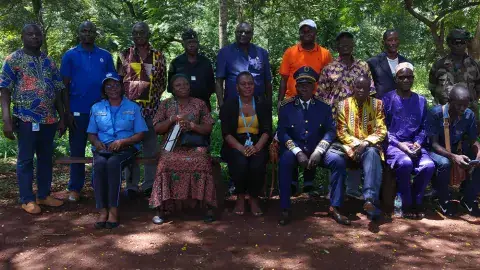 All parties sit together following negotiations in Obo. Photo: Boris Yakoubou