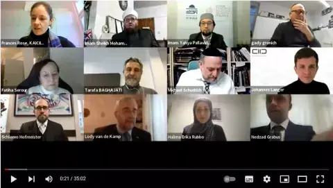 Members of the MJLC gather for an online interfaith prayer on 27 January 2022 (Photo: Screenshot)