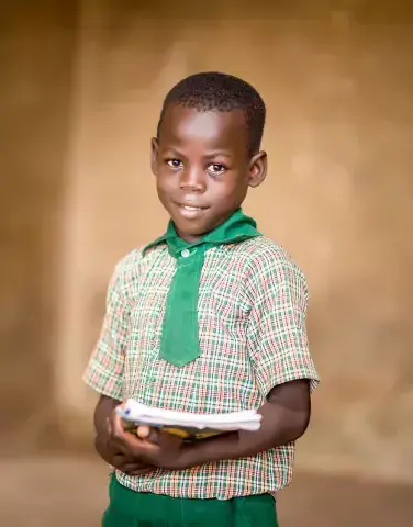 Salisu, a student at the Pigba Nursery School. Photo: Godwin Oisi