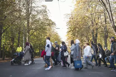 Close to 40 participants gathered for the Global Solidarity Walk