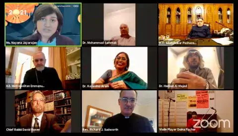 KAICIID BoD members offering messages of hope for the year 2021 during KAICIIDs online event "Light of Hope and Faith"