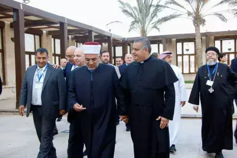 Father Rifat Bader with the Grand Mufti of Jordan Dr. Mohammad al-Khalaileh at the launch of the Interreligious Network for Faculties and Instituties in the Arab World Father Rifat Bader with the Grand Mufti of Jordan Dr. Mohammad al-Khalaileh at the launch of the Interreligious Network for Faculties and Instituties in the Arab World