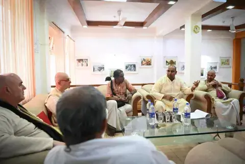 Yudhistir Govinda Das of International Society for Krishna Consciousness (ISKON), photographed in Vrindavan, Uttar Pradesh on 4th March, 2020. Photo by: Sahiba Chawdhary for KAICIID
