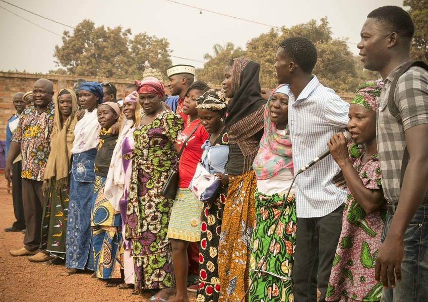Christians and Muslims of Bangui participate in a peace march. Photo: Kaleb Warnock/KAICIID
