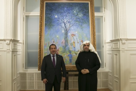 SG Bin Muaammar meets with Dr. Al-Issa at KAICIID HQ in Vienna, February 2017. Photo:KAICIID SG Bin Muaammar meets with Dr. Al-Issa at KAICIID HQ in Vienna, February 2017. Photo:KAICIID