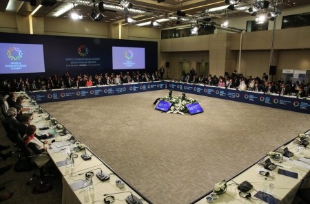 KAICIID Secretary General speaks at the World Humanitarian Summit, May 23, 2016. Photo: KAICIID KAICIID Secretary General speaks at the World Humanitarian Summit, May 23, 2016. Photo: KAICIID